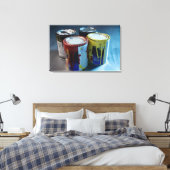 4缶の詰め絵を描込み キャンバスプリント (インサイチュ (寝室))