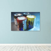 4缶の詰め絵を描込み キャンバスプリント (インサイチュ (ウッドフロア))