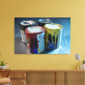 4缶の詰め絵を描込み キャンバスプリント (インサイチュ (リビング))