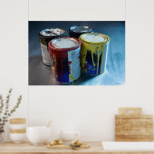 4缶の詰め絵を描込み ポスター (キッチン)