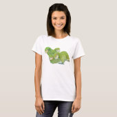 4羽のフクロウオウムのひな鳥 Tシャツ (正面フル)