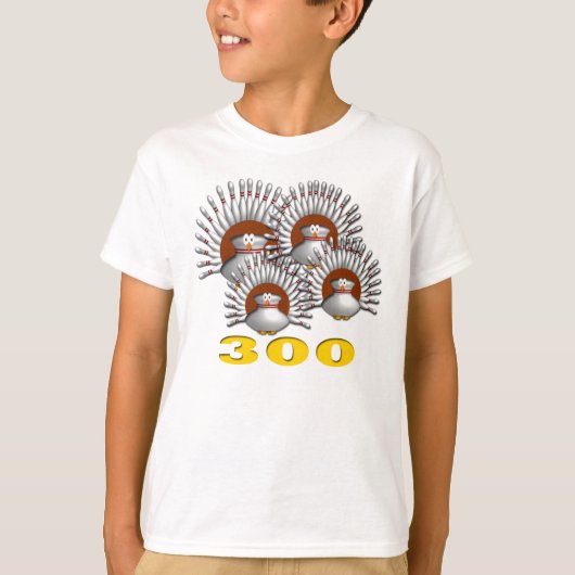 4羽の七面鳥の同輩300 Tシャツ (正面)