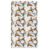 4羽の野生のキジのギフトバッグ スモールペーパーバッグ (裏面)