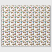 4羽の野生のキジの包装紙 ラッピングペーパー (フラット)