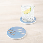 4羽のF-16雷鳥は密集隊形で飛びます コースター (側面)