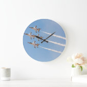 4羽のF-16雷鳥は密集隊形で飛びます ラージ壁時計 (ホーム)