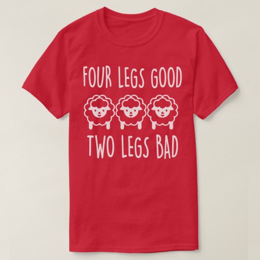 4脚の良い2脚の悪い1 Tシャツ (デザイン正面)
