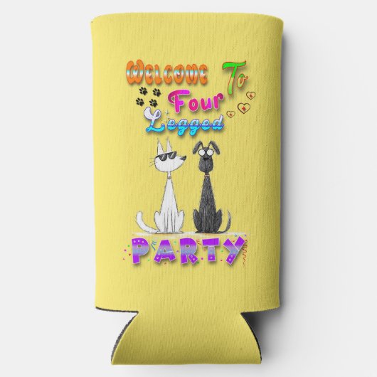 4脚パーティーへようこそ スリム缶クーラー (裏面)