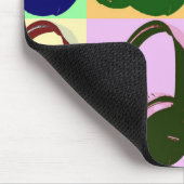 4色のアーポップ・アートのトヘッドフォン マウスパッド (コーナー)