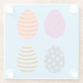 4色のイースターエッグ ガラスコースター (裏面)