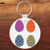 4色のイースターエッグ キーホルダー (正面)