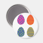 4色のイースターエッグ マグネット (正面/裏面)