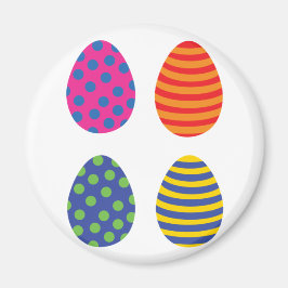 4色のイースターエッグ マグネット