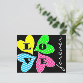 4色のハート シーズンポストカード (スタンド正面)