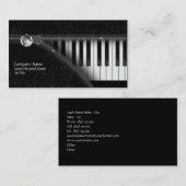 4色のピアノキーボードの名刺 名刺 (正面/裏面)