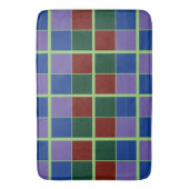 4色のファンダム市松模様に バスマット (正面縦)