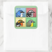 4色のワードブラー スクエアシール (バッグ)