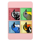 4色のワードブラー マグネット (縦)