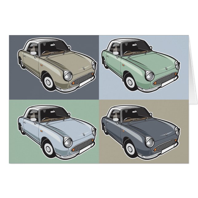 4色の日産・フィガロ (正面横)