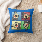 4色のCockatiel クッション (ブランケット)