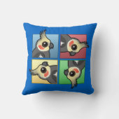 4色のCockatiel クッション (裏面)