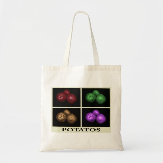 4色のpotatosのバッグ トートバッグ (正面)