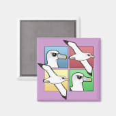 4色アルバトロス マグネット (正面/裏面)