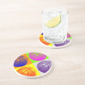 4色アートバスケッポップ・アートのトボール コースター (側面)