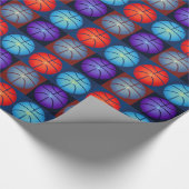 4色アートバスケッポップ・アートのトボール ラッピングペーパー (角)