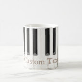 4色クラシックのピアノキーカスタムス文字 コーヒーマグカップ (中央)