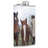 4色違う馬、スキットル フラスク (右)