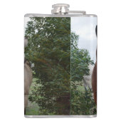 4色違う馬、スキットル フラスク (裏面)