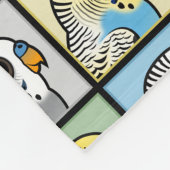 4色Budgies フリースブランケット (角)