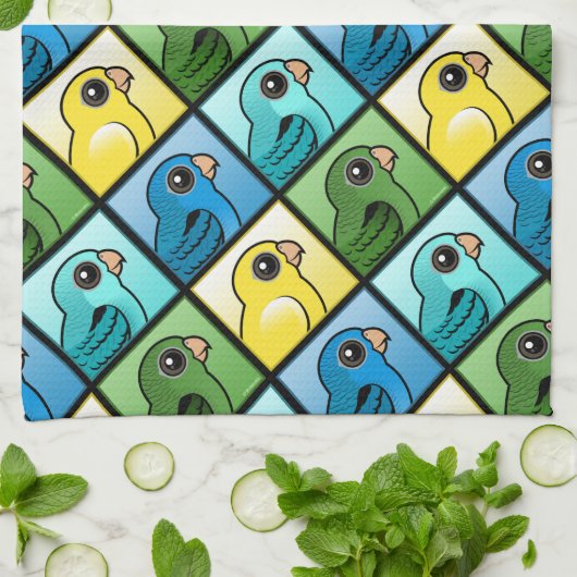 4色Linnies キッチンタオル (折り畳み)