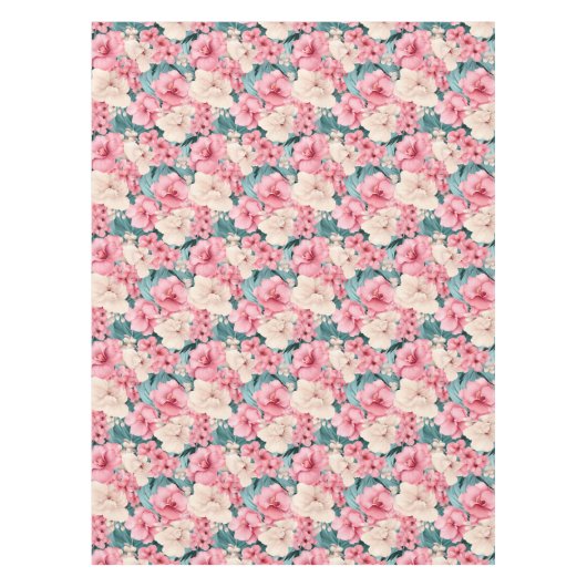 #4花柄 テーブルクロス (正面)