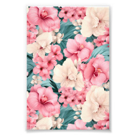 #4花柄 フォトプリント