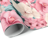 #4花柄 ラッピングペーパー (ロールコーナー)