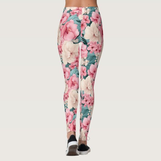 #4花柄 レギンス (裏面)