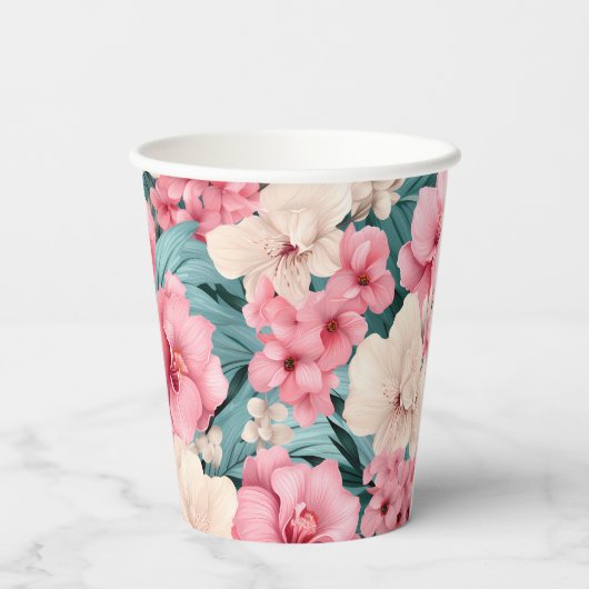 #4花柄 紙コップ (裏面)