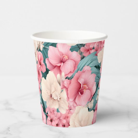 #4花柄 紙コップ (右)