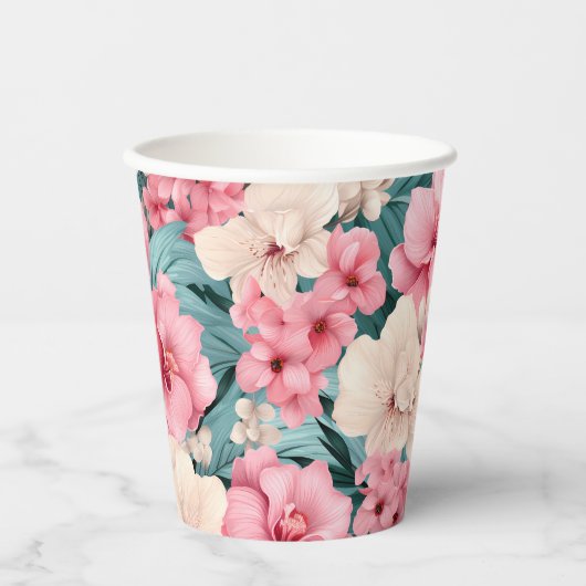 #4花柄 紙コップ (正面)