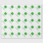 4葉のクローバー| St patricks dayの包装紙 ラッピングペーパー (フラット)