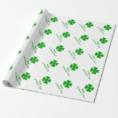 4葉のクローバー| St patricks dayの包装紙 ラッピングペーパー (アンロールド)