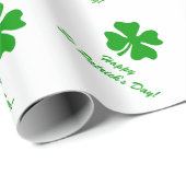 4葉のクローバー| St patricks dayの包装紙 ラッピングペーパー (ロールコーナー)