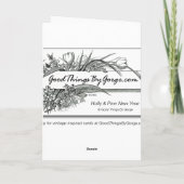 4葉クローバー&パインバウの新年のご挨拶 シーズンカード (裏面)