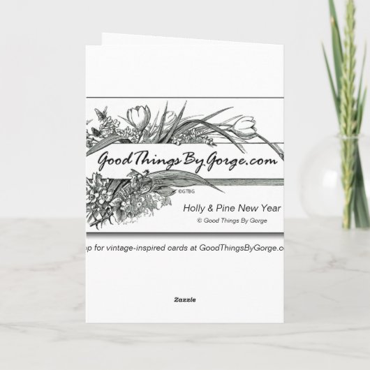 4葉クローバー&パインバウの新年のご挨拶 シーズンカード (裏面)