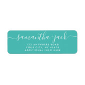 4行モダン結婚のスタイリッシュ差出人住所 ラベル (正面)