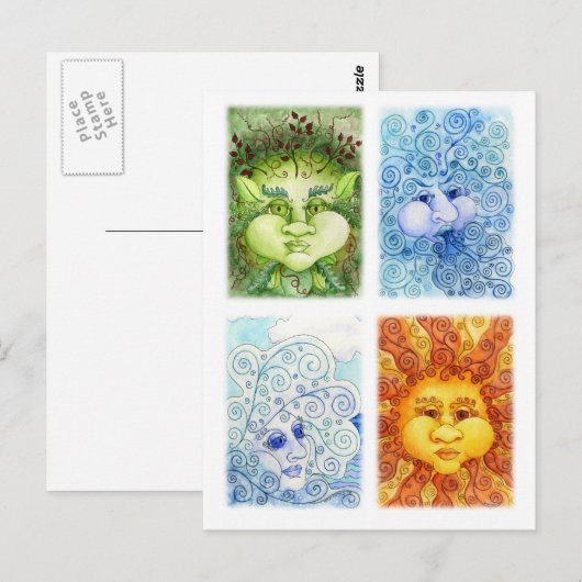 4要素はがき ポストカード (正面/裏面)