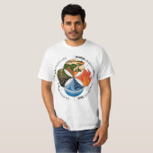 4要素シンボル自然インスパイアデザイン Tシャツ (正面フル)