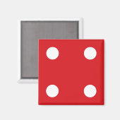 4赤サイコロ磁石 マグネット (正面/裏面)